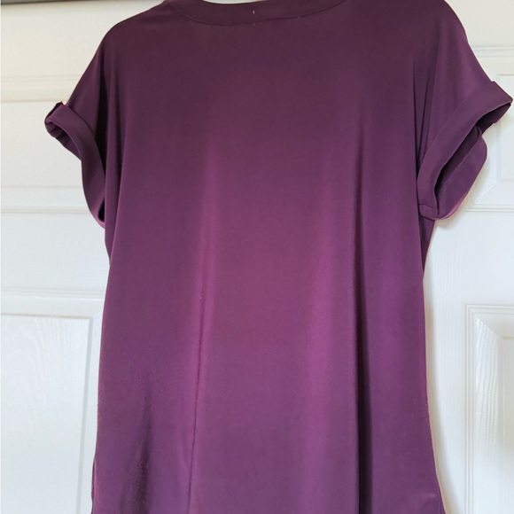 Purple Women's Top with Zipper Detail - Picture 2 of 2